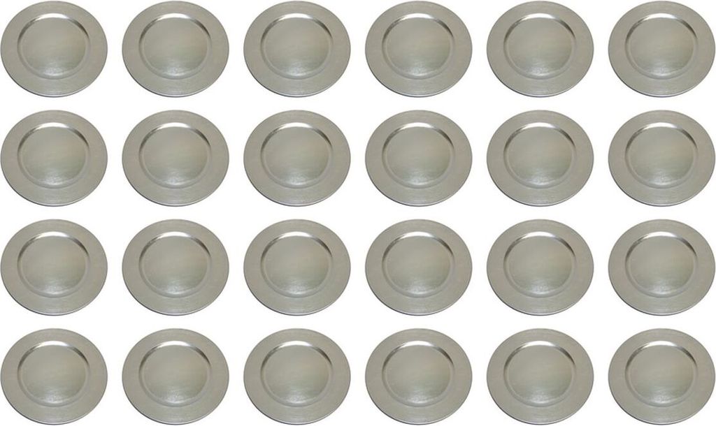 Piatto da portata Piatto decorativo Ø 33 cm argento Set Immagine del prodotto 