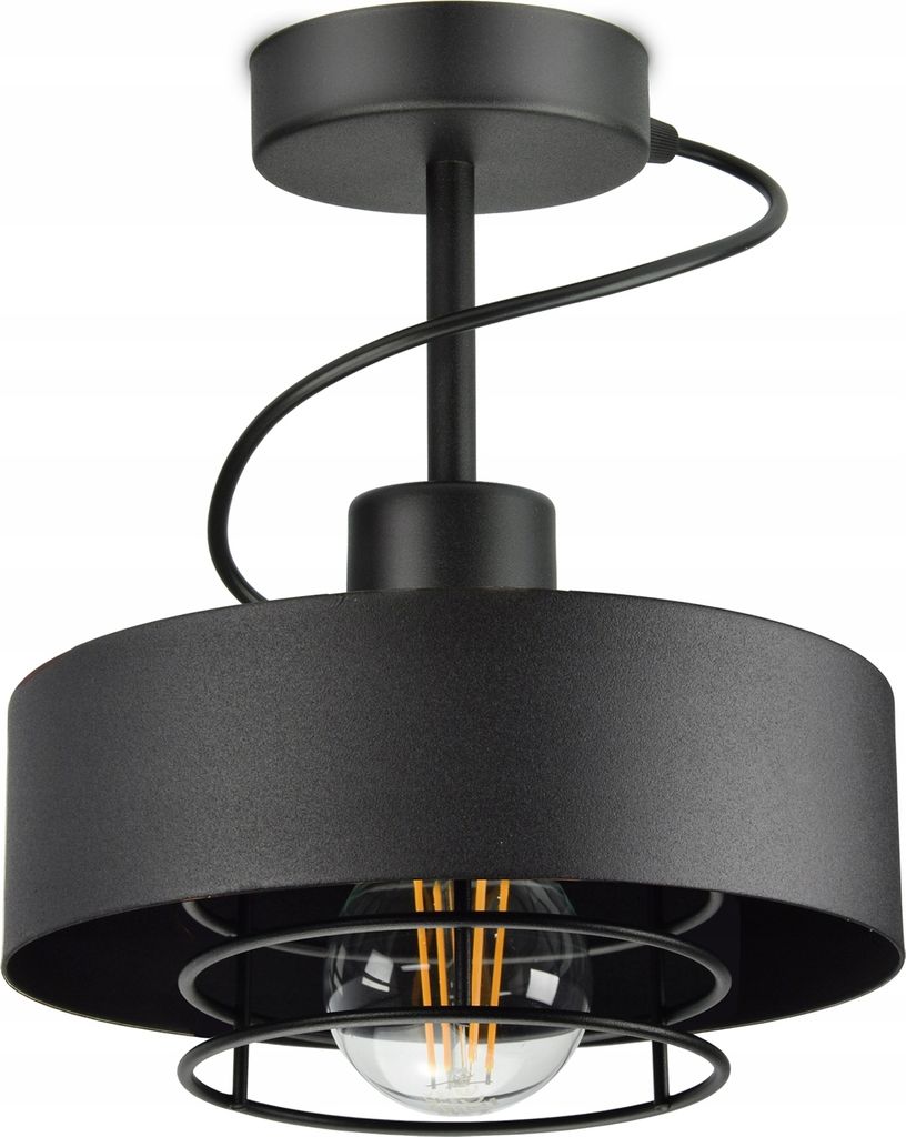 LUXOLAR -  Deckenleuchte Mattschwarz E27 60 W - Deckenlampe Produktbild 