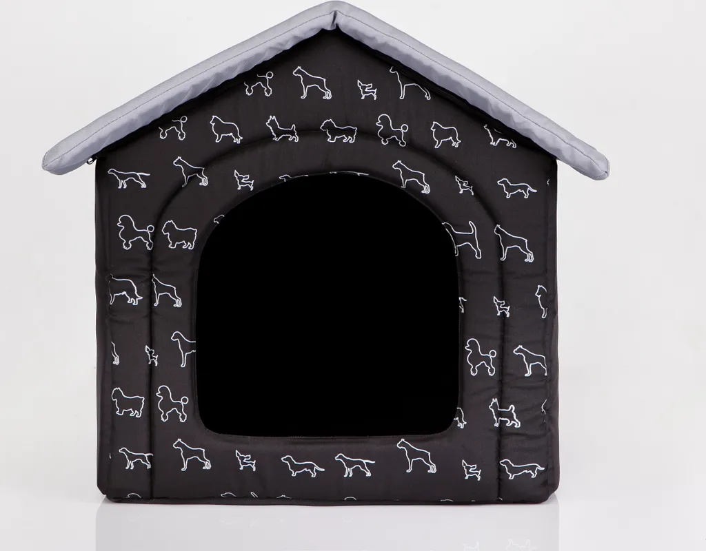 Cuscino per cani Cuccia per cani Letto per animali domestici Letto per gatti - Standard - 60 x 60 x 55 cm [Taglia: R4] - Nero con cani