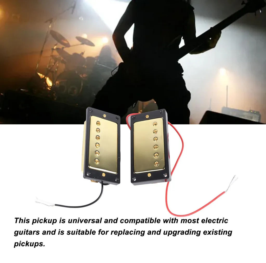 Micro Humbucker Métal Doré pour Guitare : Éliminez les Bruits Parasites - 16