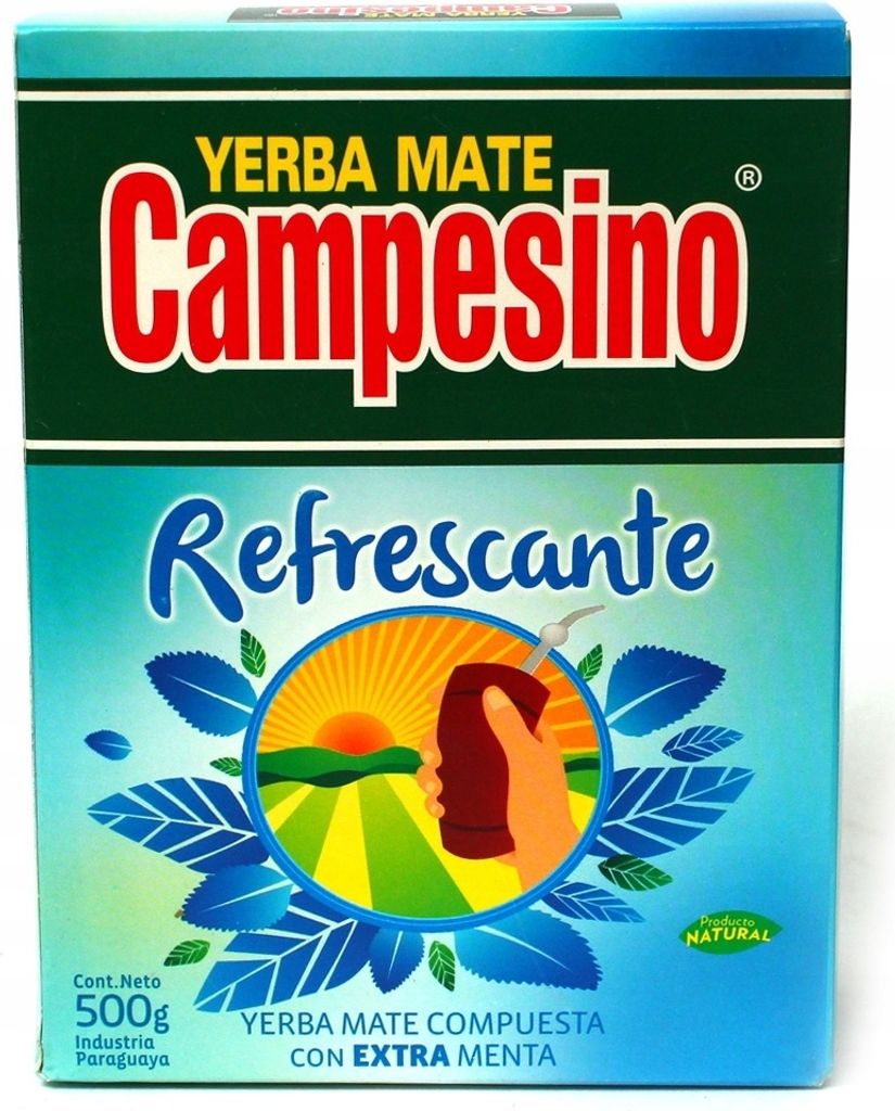 Yerba Mate-Tee Campesino Refrescante 500g - Pfefferminz Mate-Tee, Yerba Mate Tee aus Paraguay 0,5kg