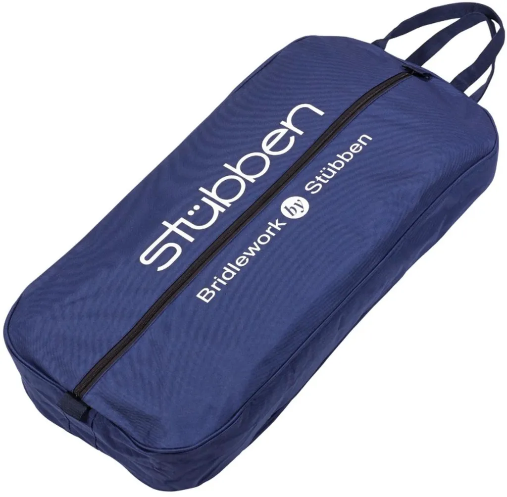 Éviter les rayures sur le cuir : sac pour bride Stübben bleu rembourré