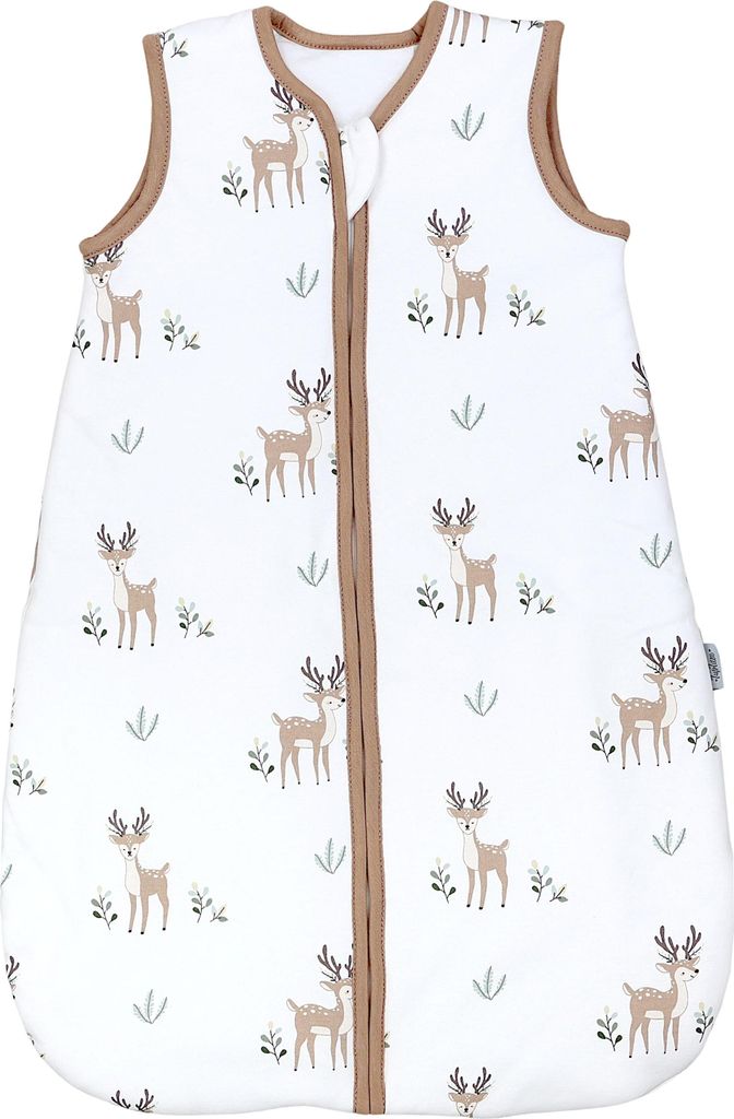 TupTam Schlafsack Baby – Wärmender Ganzjahresschlafsack 2.5 TOG, , Ärmellos, Farbe: Rehe, Größe: 92-98