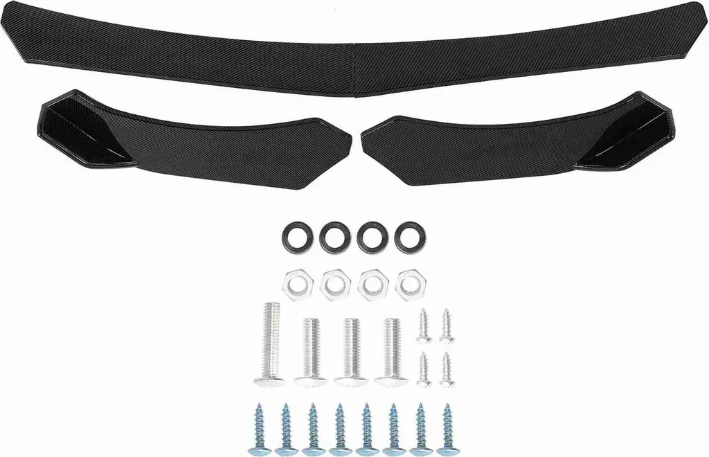 Splitter Avant en Fibre de Carbone Look - Protection Lame Bas de Caisse