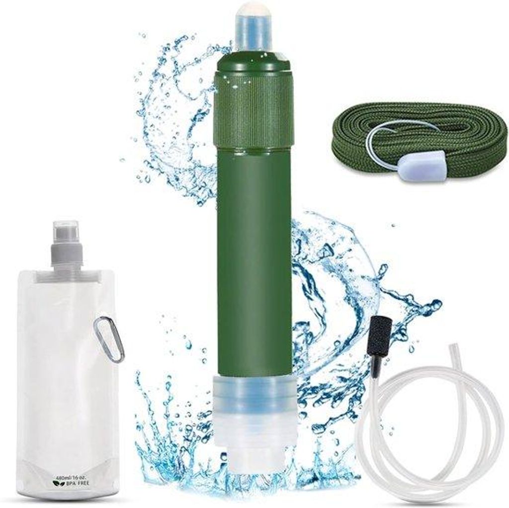 Survival-Wasserfilter - 4er Set - Notfall-Wasserfilter - Produktbild 