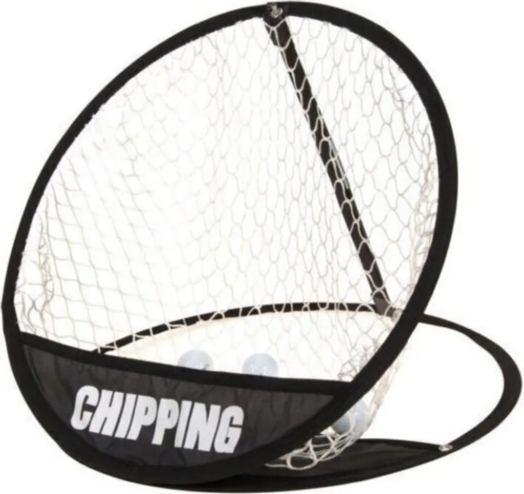 Filet Golf Pop-Up pour Pratiquer le Swing en Intérieur et Extérieur Noir