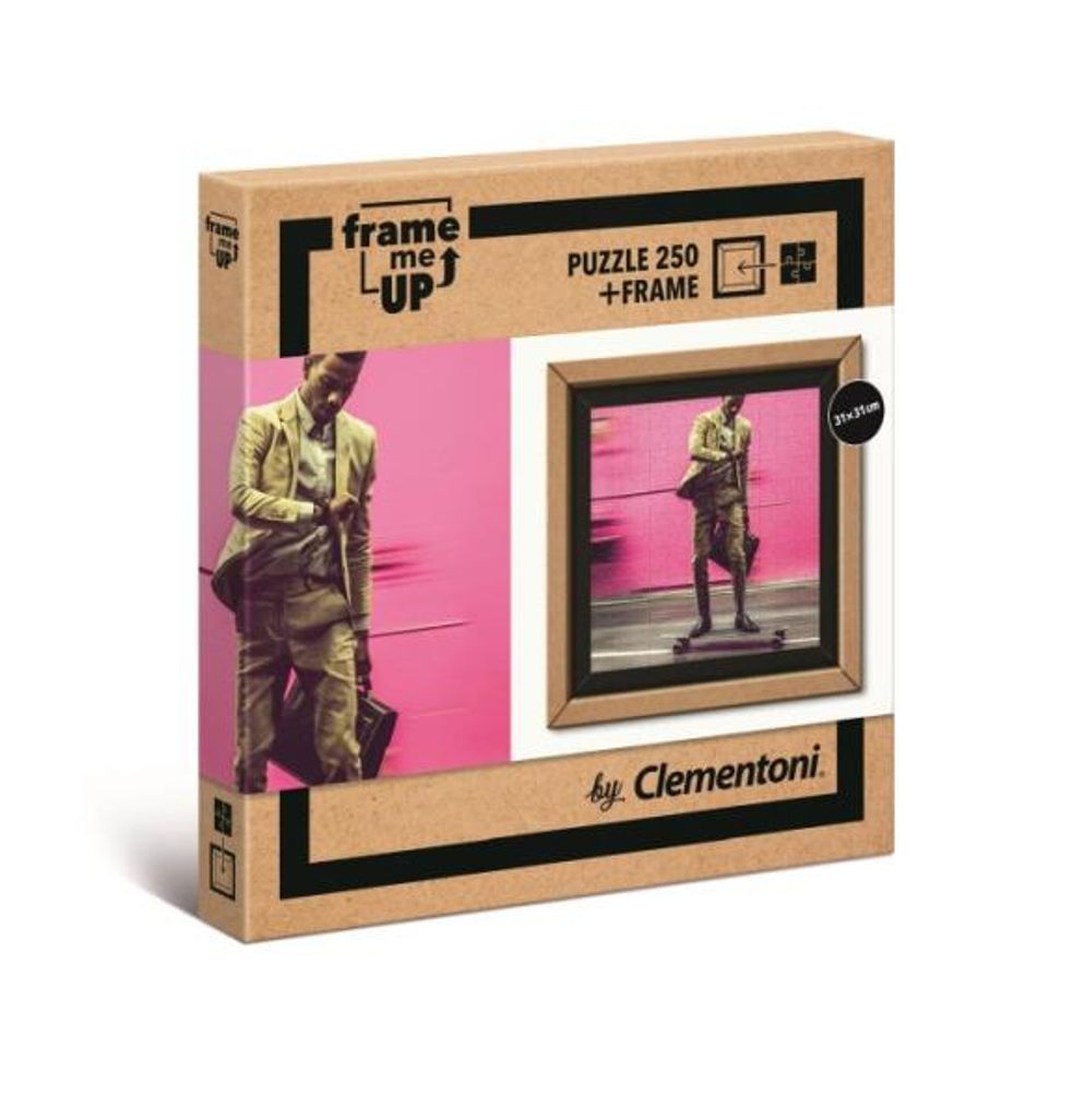 Clementoni Puzzle 250 Teile Dude auf einem Skateboard + Rahmen 38501