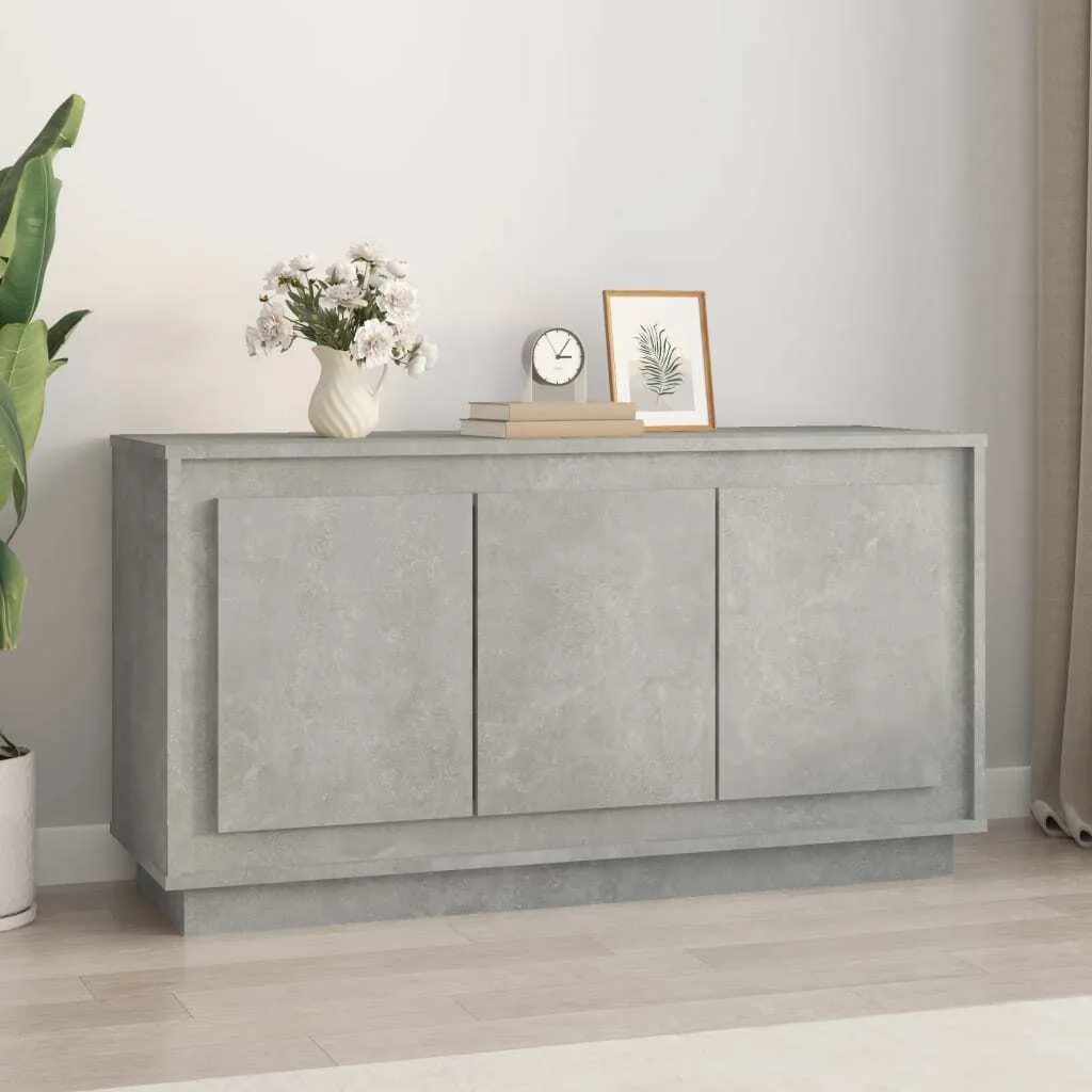 Credenza Grigio Cemento 102x35x55 cm | Madia Moderna The Living Store