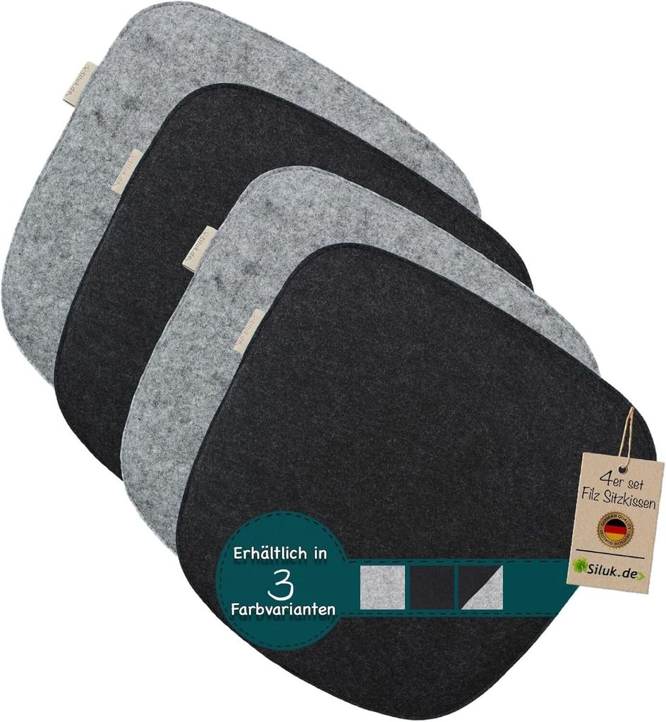 SILUK gemütliches Sitzkissen aus Filz 40cm x 40 cm - Produktbild 