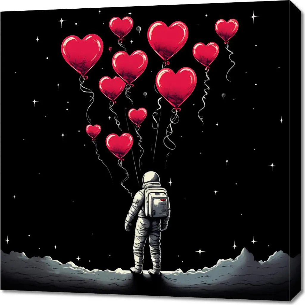 Acquista Quadro Astronauta 70x70 cm | Decorazione Casa Design Moderno