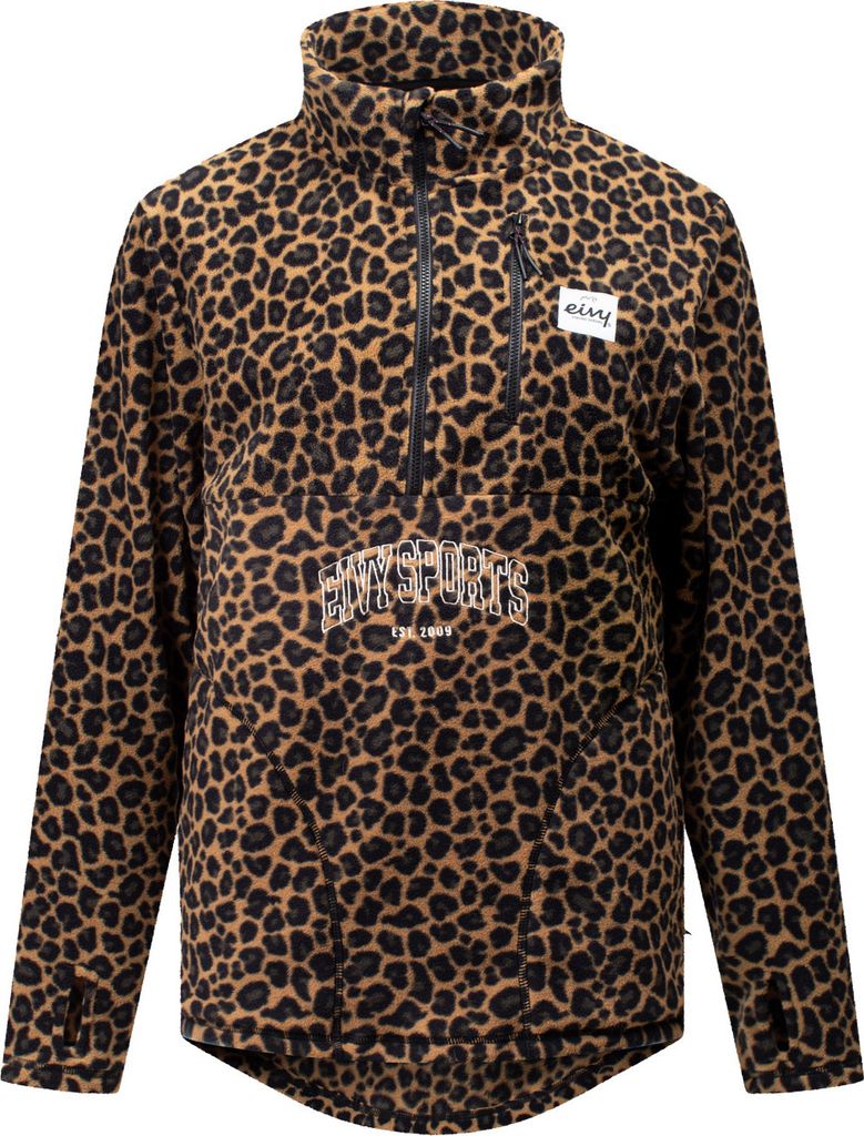 Eivy Damen Fleecejacke Techlight Halfzip Fleece, Größe:XL, Farben:leopard
