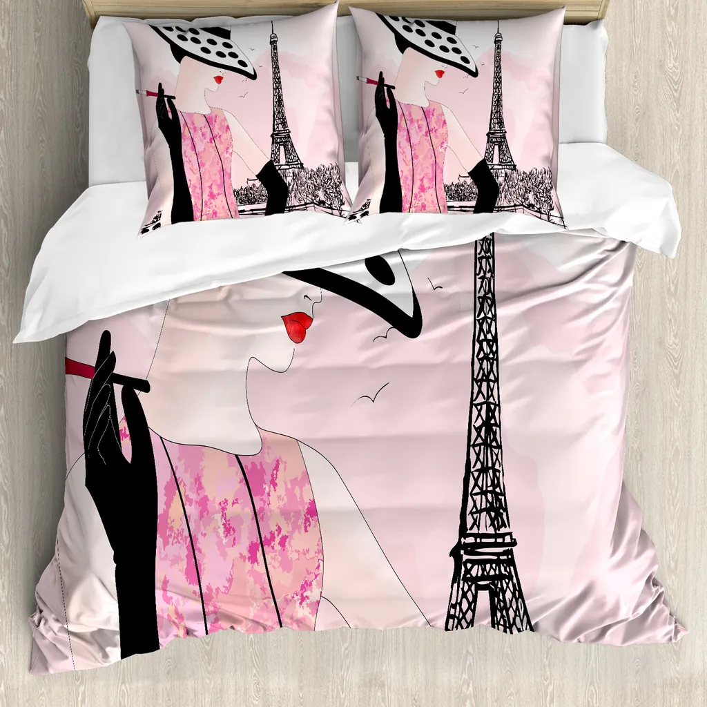 Biancheria da Letto Chic Parigi Abakuhaus - Set Rosa Antiacaro