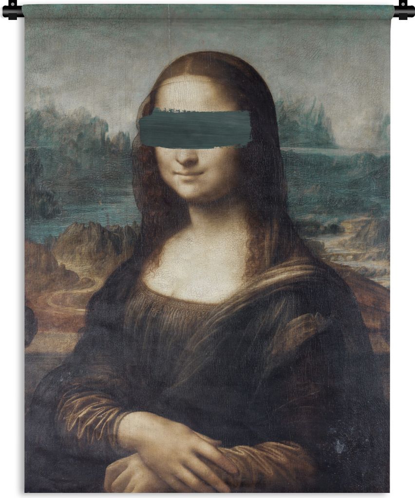 MuchoWow Wandteppich Wandbehang Mona Lisa - Da Vinci - Gemälde 150x200 cm Tapisserie Dekoration Wandtuch - Wandaufhängung - Moderner