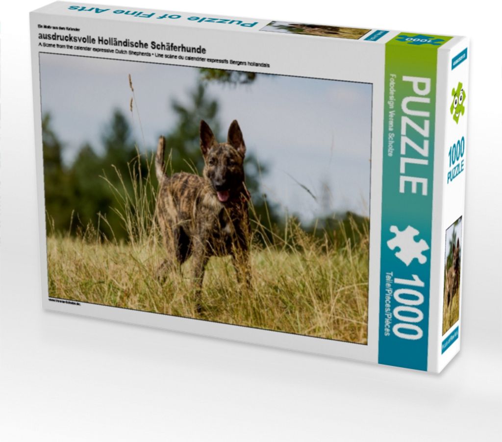Calvendo Ein Motiv aus dem Kalender ausdrucksvolle Holländische Schäferhunde 1000 Teile Puzzle quer 640x480mm, Verena Scholze Fotodesign; 7371431
