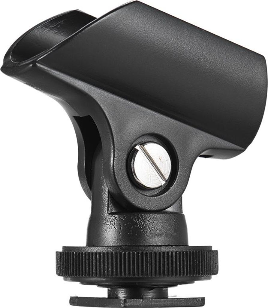 Andoer 19 mm Kunststoff-Mikrofonhalter-Clip mit Blitzschuh und 1/4 Zoll Schraubenloch für DSLR-Kamera