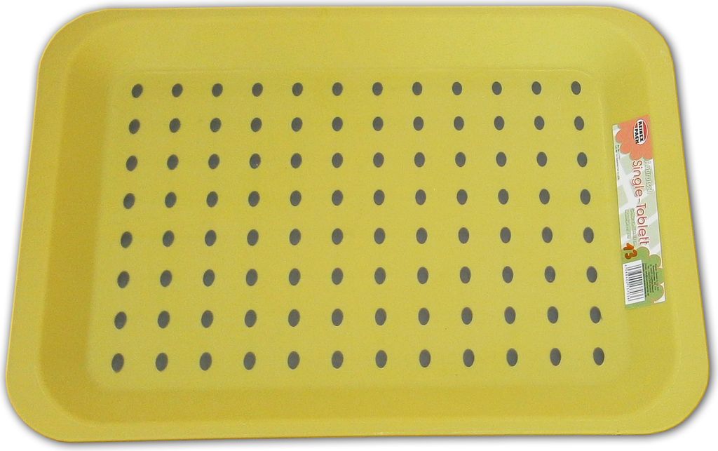 TABLETT mit Anti-Rutsch-Belag 33x23cm Kunststoff Weiss Serviertablett 36(Grün)