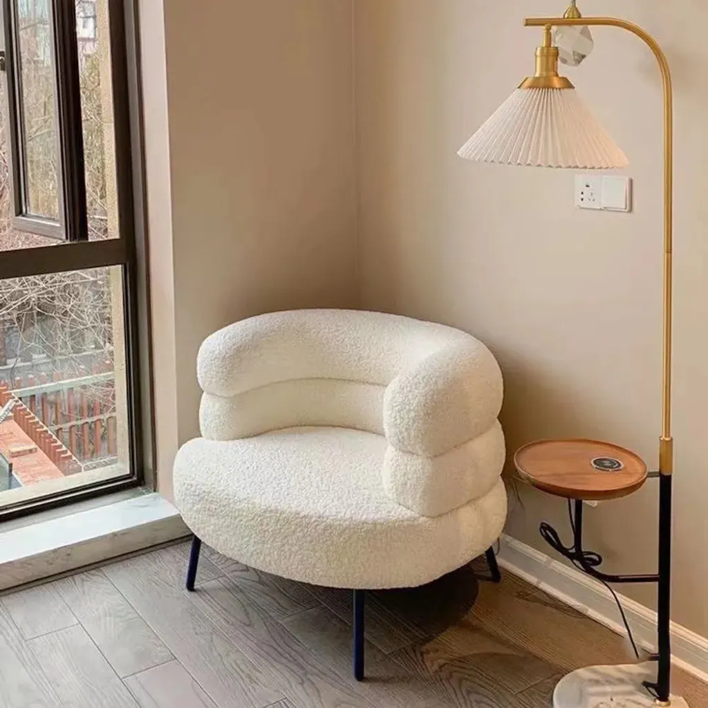 Sgabello Trucco Professionale Bianco AT-007 | Sedia Design Moderno 62cm