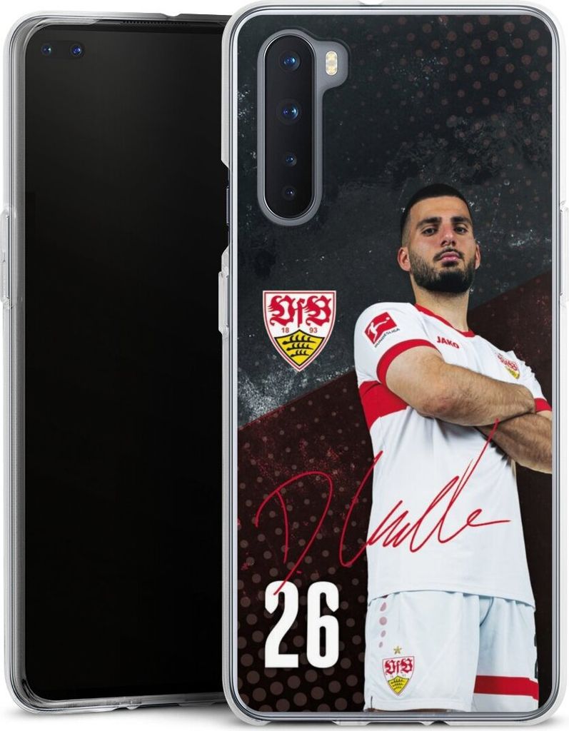 DeinDesign Handyhülle für OnePlus Nord Silikon Hülle Case Smartphone Schutzhülle Offizielles Lizenzprodukt VfB Stuttgart Deniz Undav