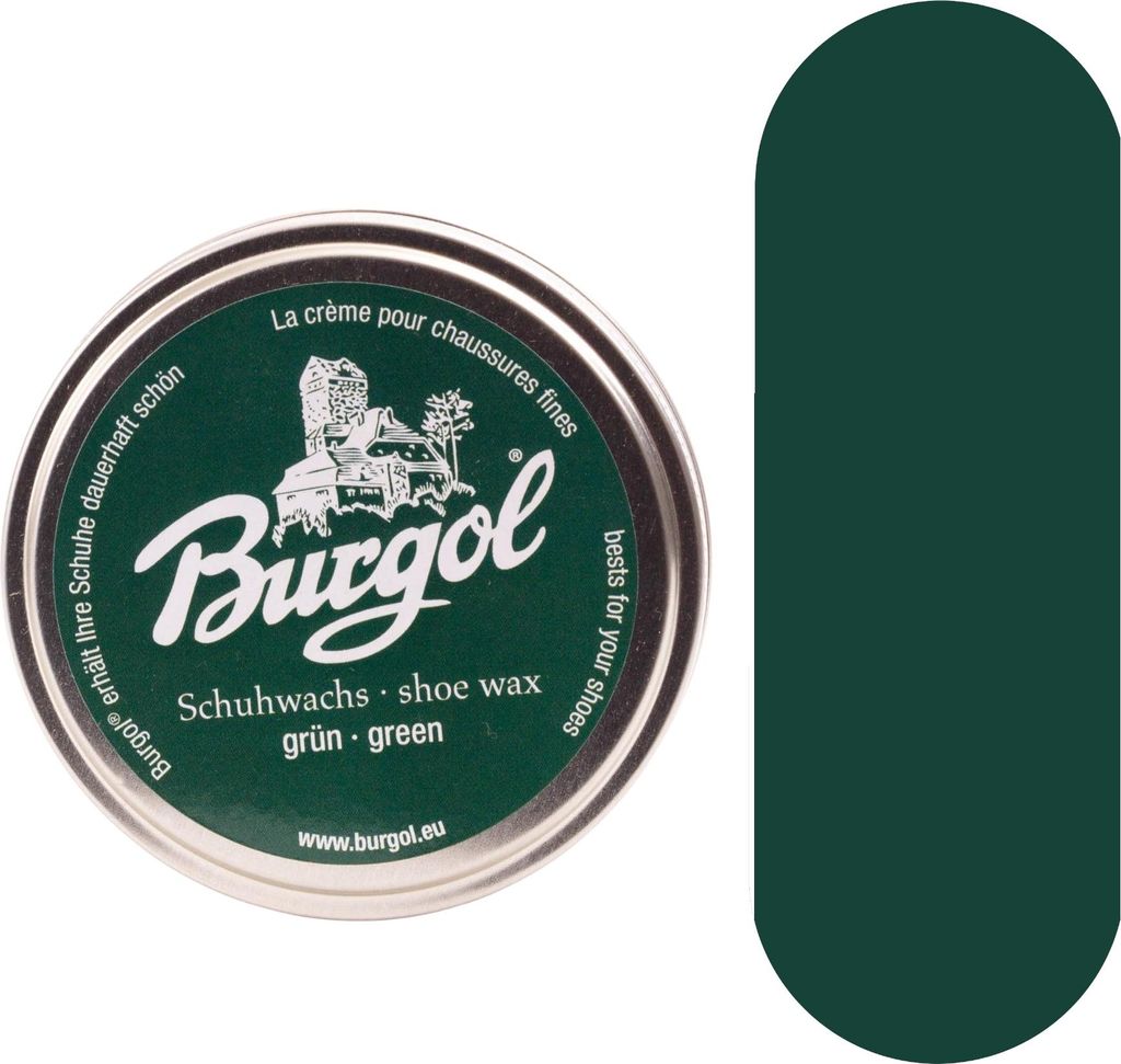 Burgol Schuhwachs - Schuhpolitur für Hochglanz und Schutz - 100ml - (091) Grün