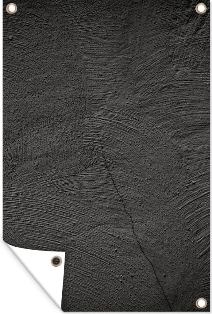 MuchoWow 60x90 cm Outdoor-Poster Gartendeko Sichtschutz Garten Poster für den Garten Beton - Schwarz - Industriell
