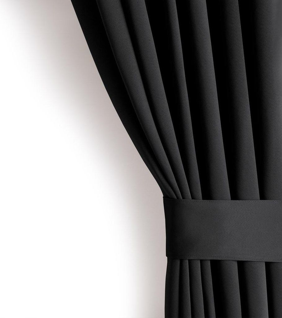 Zasłona AmeliaHome Blac 140x245 cm czarny 140X245 Zdjęcie produktu 
