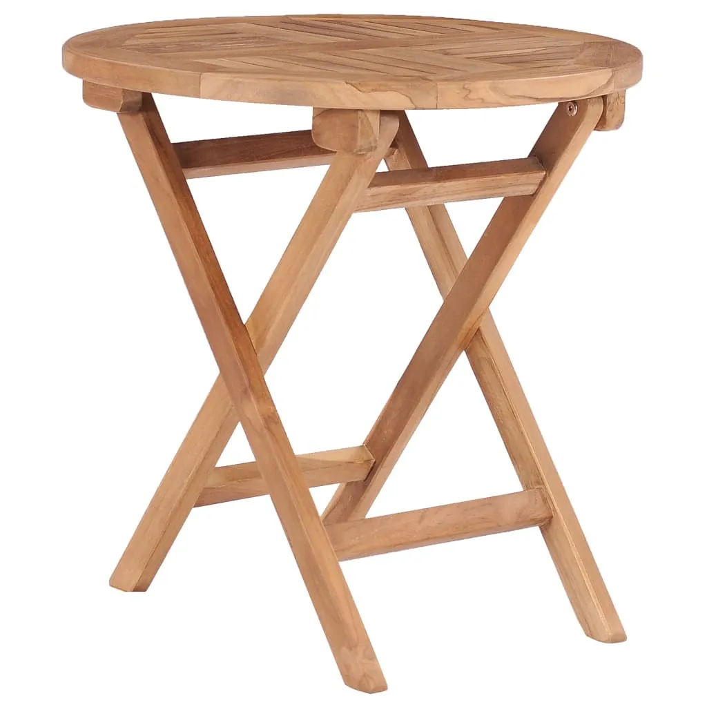 Tavolino Esterno Pieghevole Teak 45cm The Living Store Design Moderno