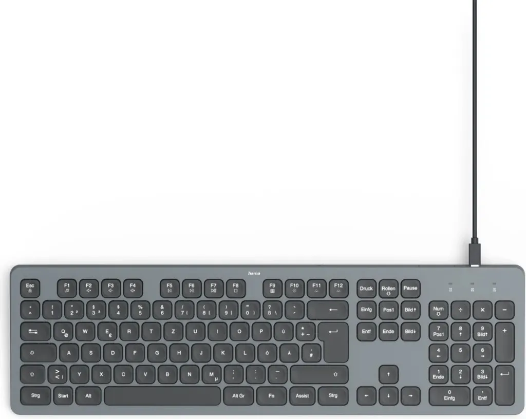 Clavier Filaire Hama CK-400 Noir pour Bureau et Télétravail - AZERTY