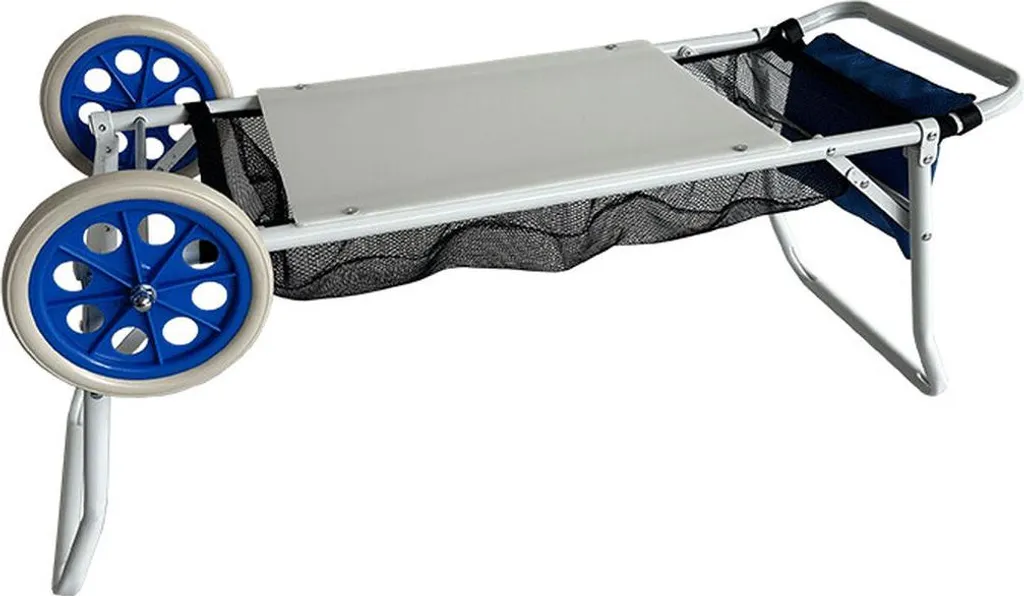 Chariot de camping convertible en table de jardin Marbueno 108x51x51cm