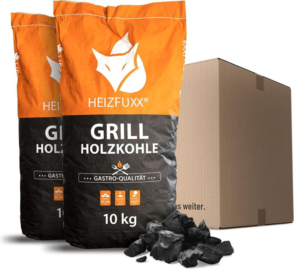 Heizfuxx Grillholzkohle » Gastro-Qualität « 10kg x 2 Sack Produktbild 