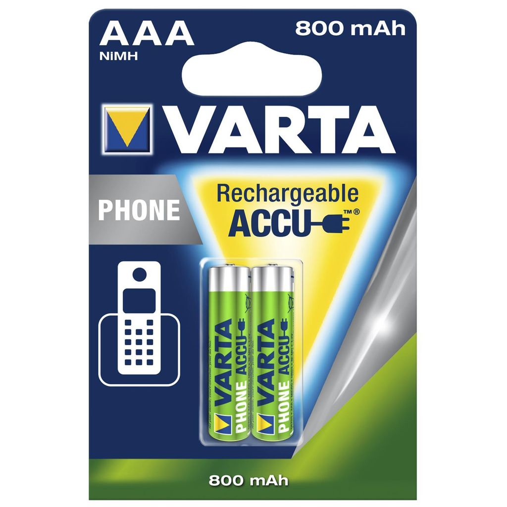 Varta RECHARGE telefónna batéria AAA HR03 800mAh 2ks. Obrázok produktu