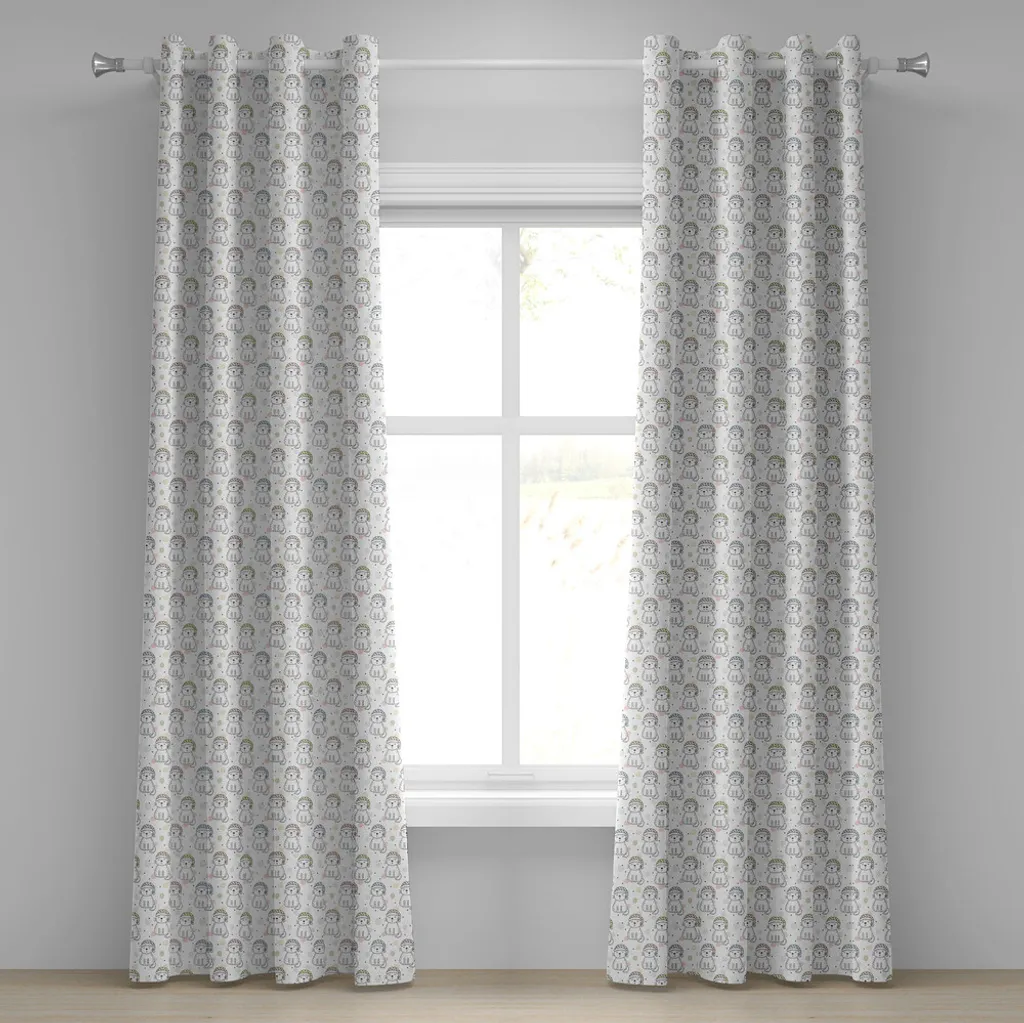 Paire de rideaux décoratifs enfant motif Animaux Mignons 280 x 245 cm