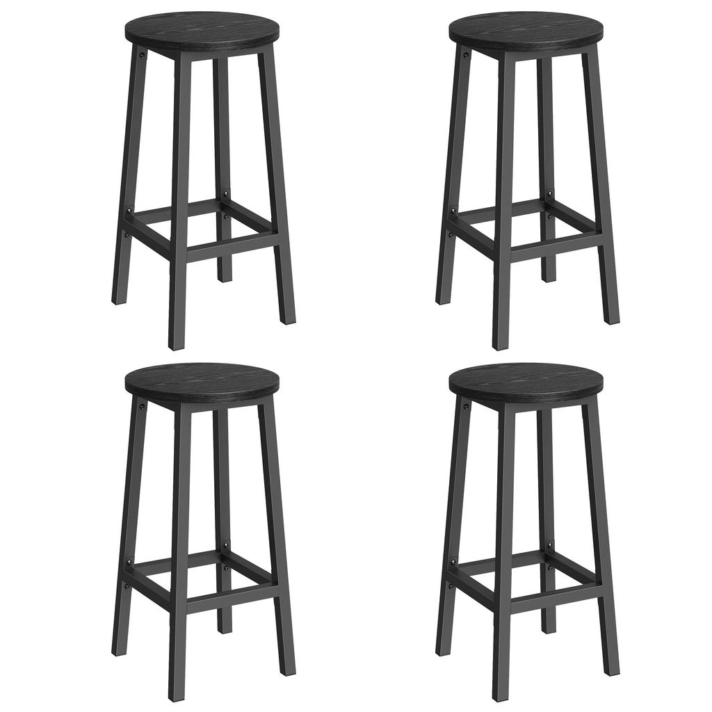 VASAGLE Barhocker Barstühle (Set, 4 St., 4er), bis 100kg belastbar