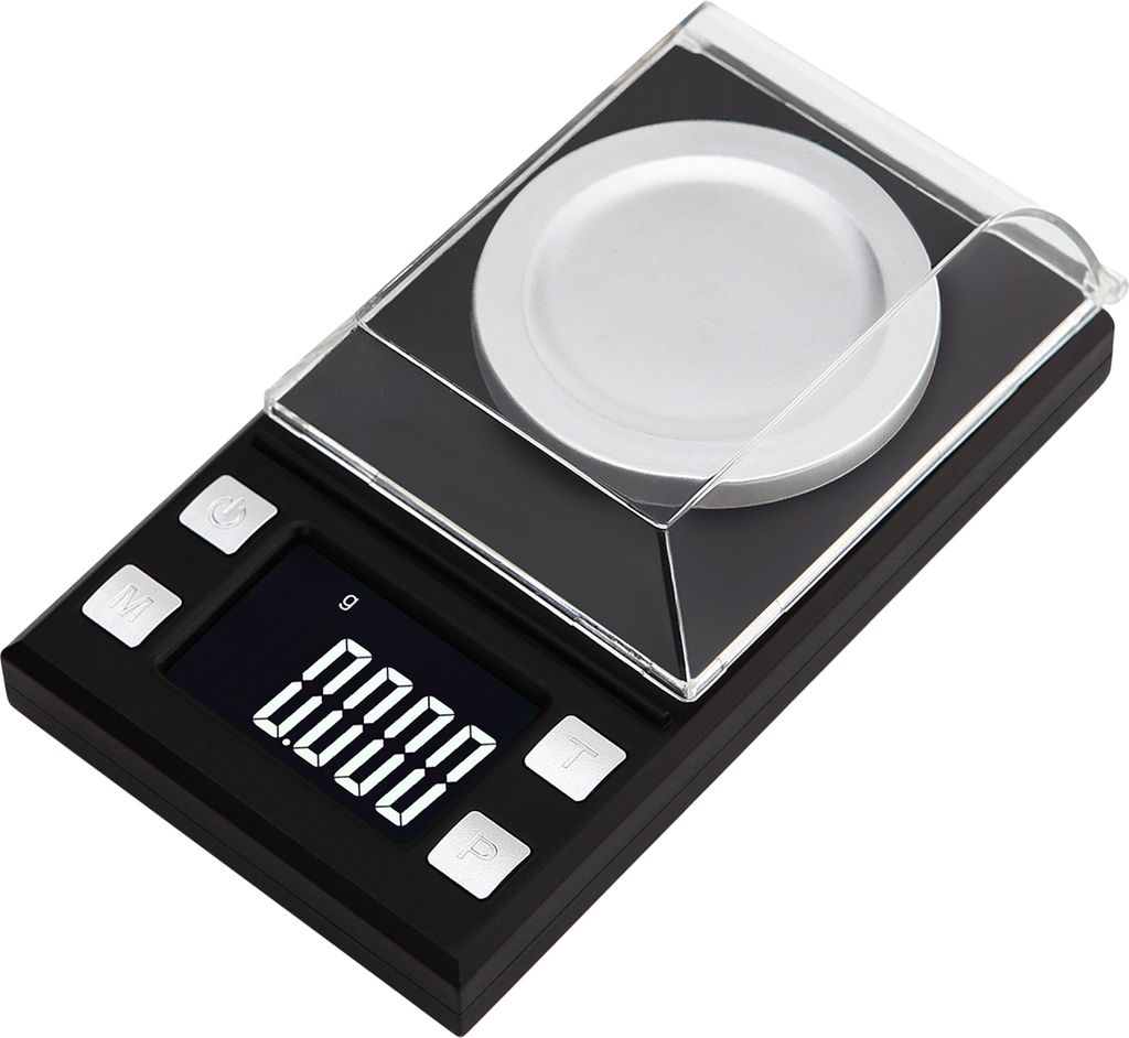 Digitale Taschenwaage 100g/0,001g, Tragbare Schmuck-/Pulver-/Kleine Kraeuterwaage mit 6 Einheiten/LCD-Display/Tara&Stueckzaehlfunktion