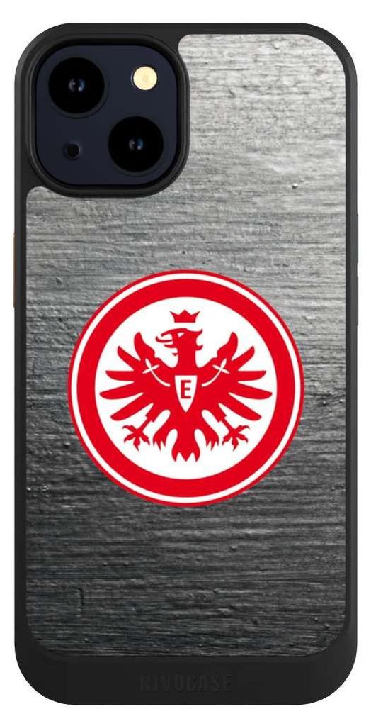 NIVOCASE Hülle für Apple iPhone 14 Handyhülle NIVOcore Case Schwarz Eintracht Frankfurt Logo SGE