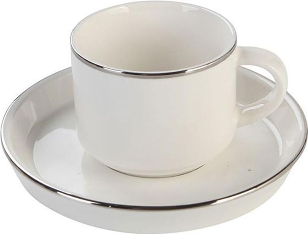 Lunel Silber 6er Mokkatassen Set, Silber