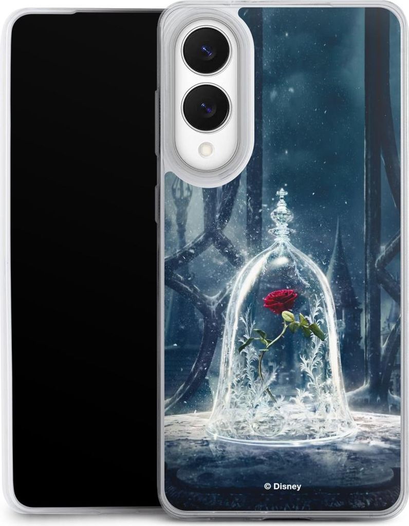 DeinDesign Slim Hülle für Samsung Galaxy S25 Edge Silikon Case Ultra Dünn Handyhülle Die Schöne und das Biest Disney Princess Rose