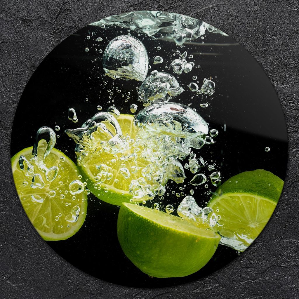 Glas-Herdabdeckplatten Glaskeramikkochfeld-Abdeckung Spritzschutz Glas Runden Schneidebrett fi40 cm - Fruchtwasser