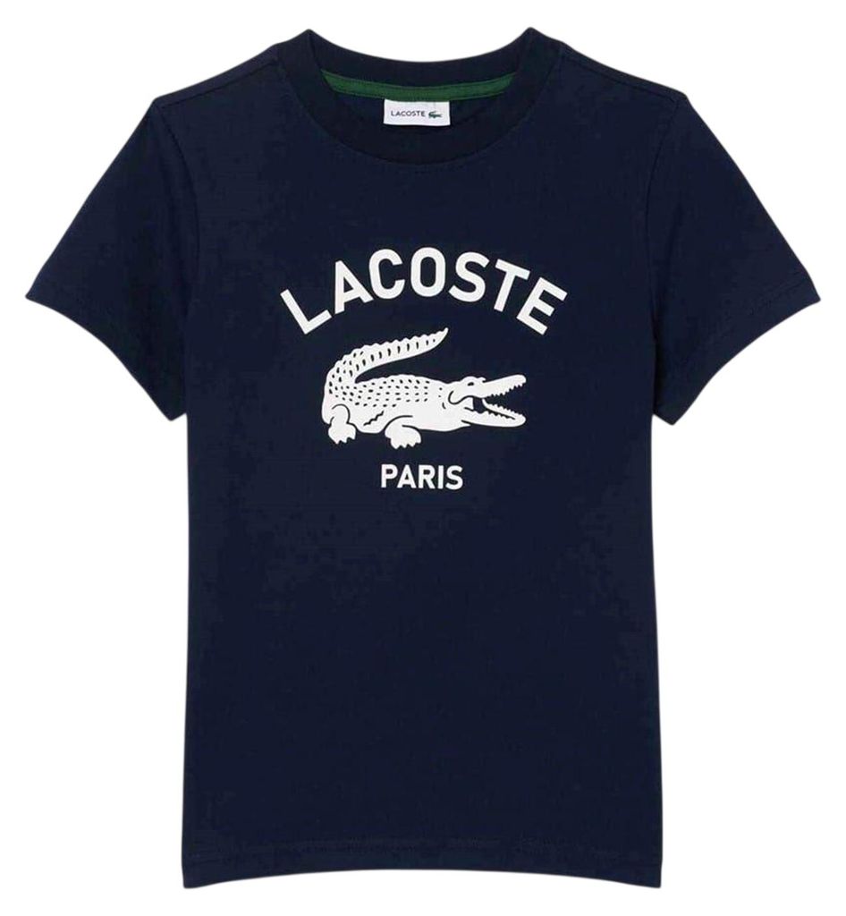 Lacoste - "Paris" T-Shirt für Kinder, Baumwolle, Regulär GT16468 (164) (Marine)
