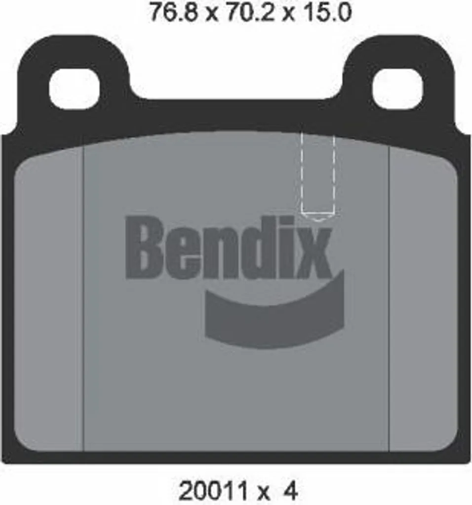 Jeu de plaquettes BENDIX BPD1675 pour réparation freinage Spider