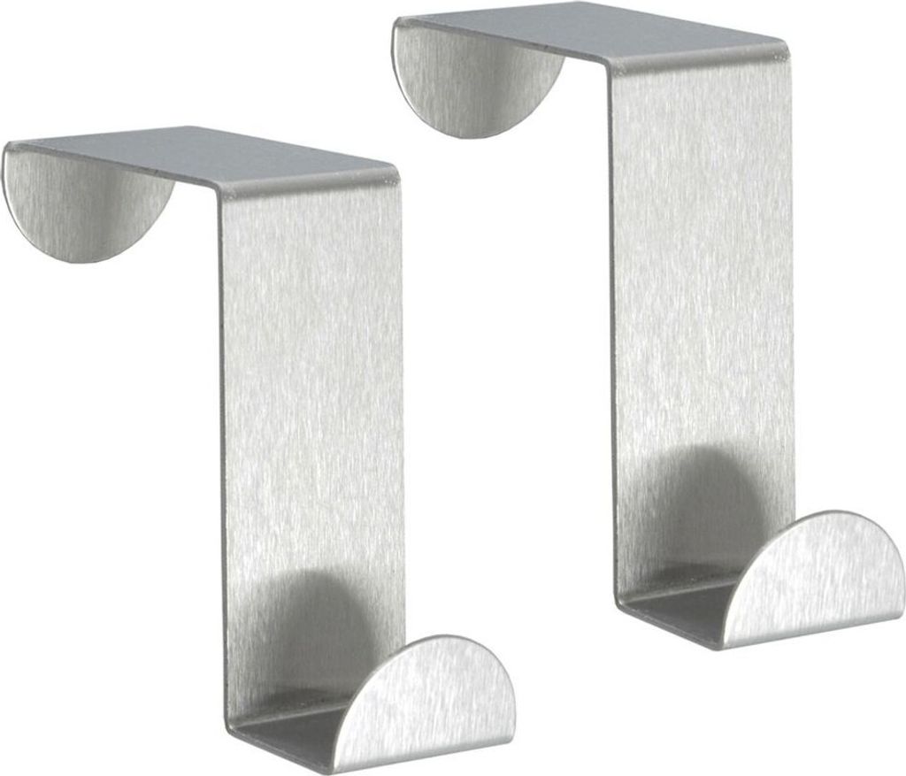 Orion Handtuchhaken Türhaken Metallhaken Kleiderhaken Türgarderobehaken Haken für Türen Stahl 2er Set