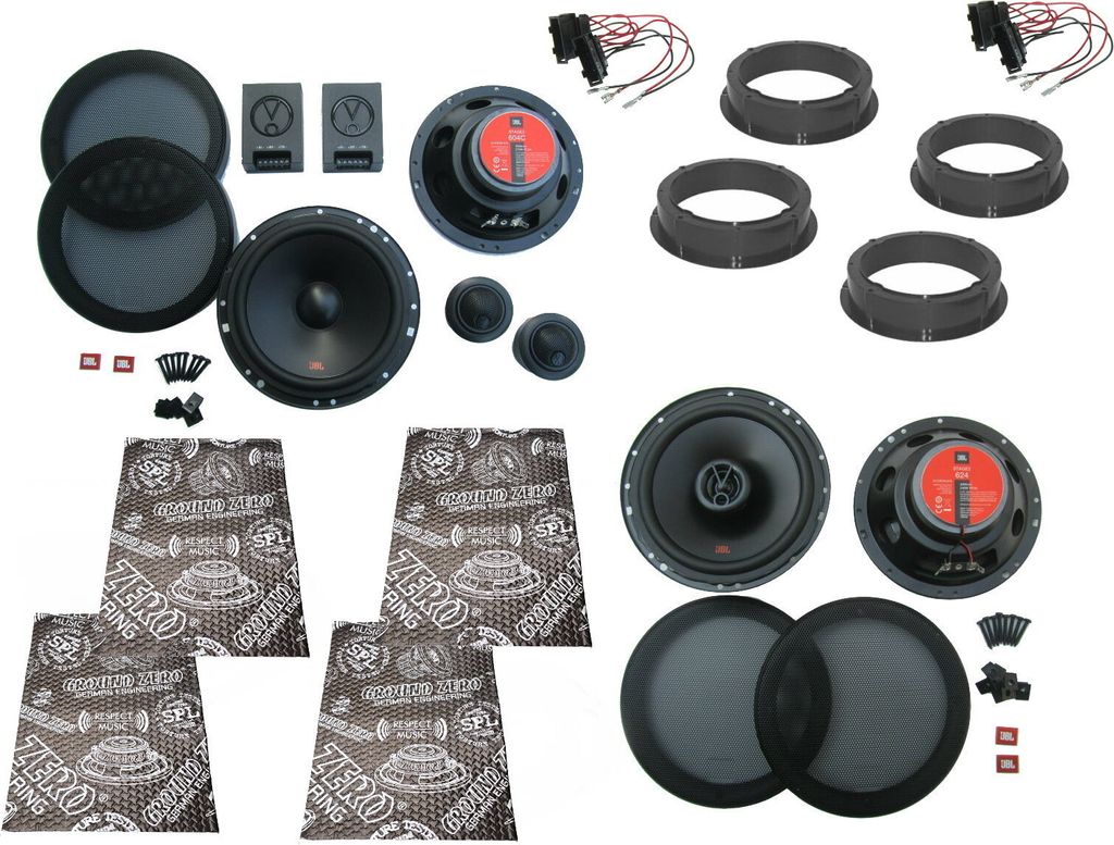 JBL Lautsprecher Komplett Set für VW Crafter II Tür Vorne hinten Dämmung 510 W