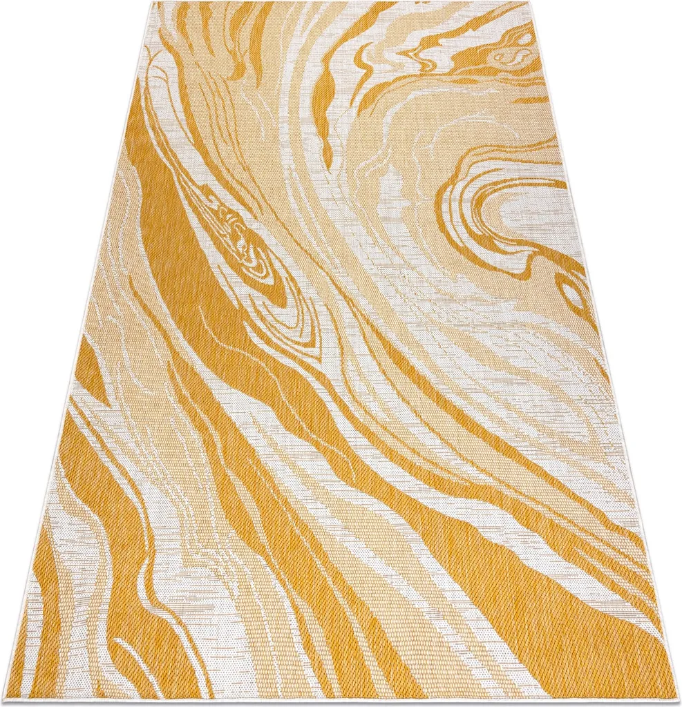 Tapis facile d'entretien SIZAL SION anti-poussière jaune 80x150cm