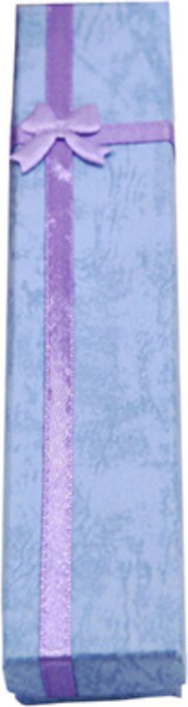 1 Stück elegante Schleife lange Halskette Armband Display Aufbewahrungsbox Schmuck Geschenkbox-Lila