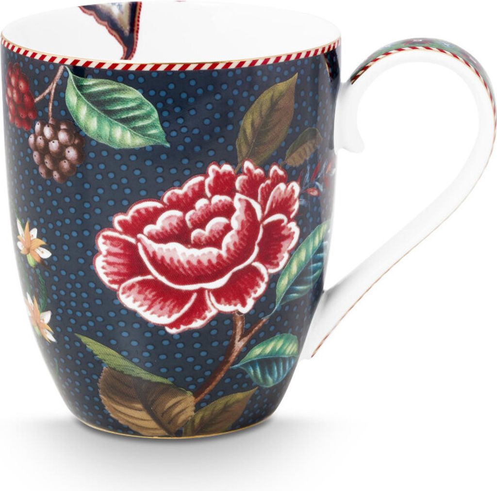 PIP STUDIO Berry Blues Henkelbecher XL blau 450ml