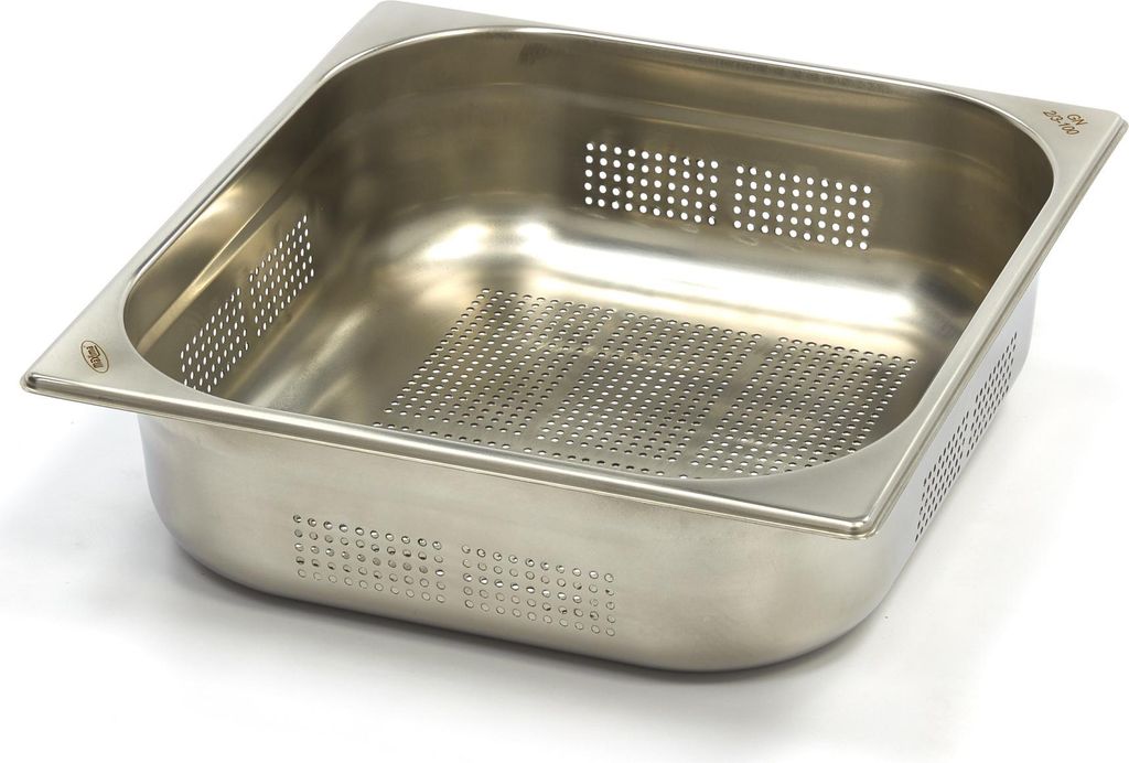 Maxima - Gastro Gastronormbehälter - 2/3 GN - 10 cm Tief - Edelstahl - Perforiert