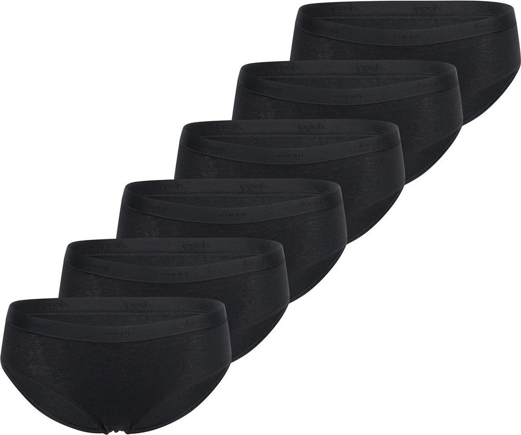 sloggi 6er Pack GO Casual Hipster Aus Baumwolle und mit recyceltem Elastikbund, Komfortabel für jeden Tag, Mit Logo Ton-in-Ton auf dem Elastikbund