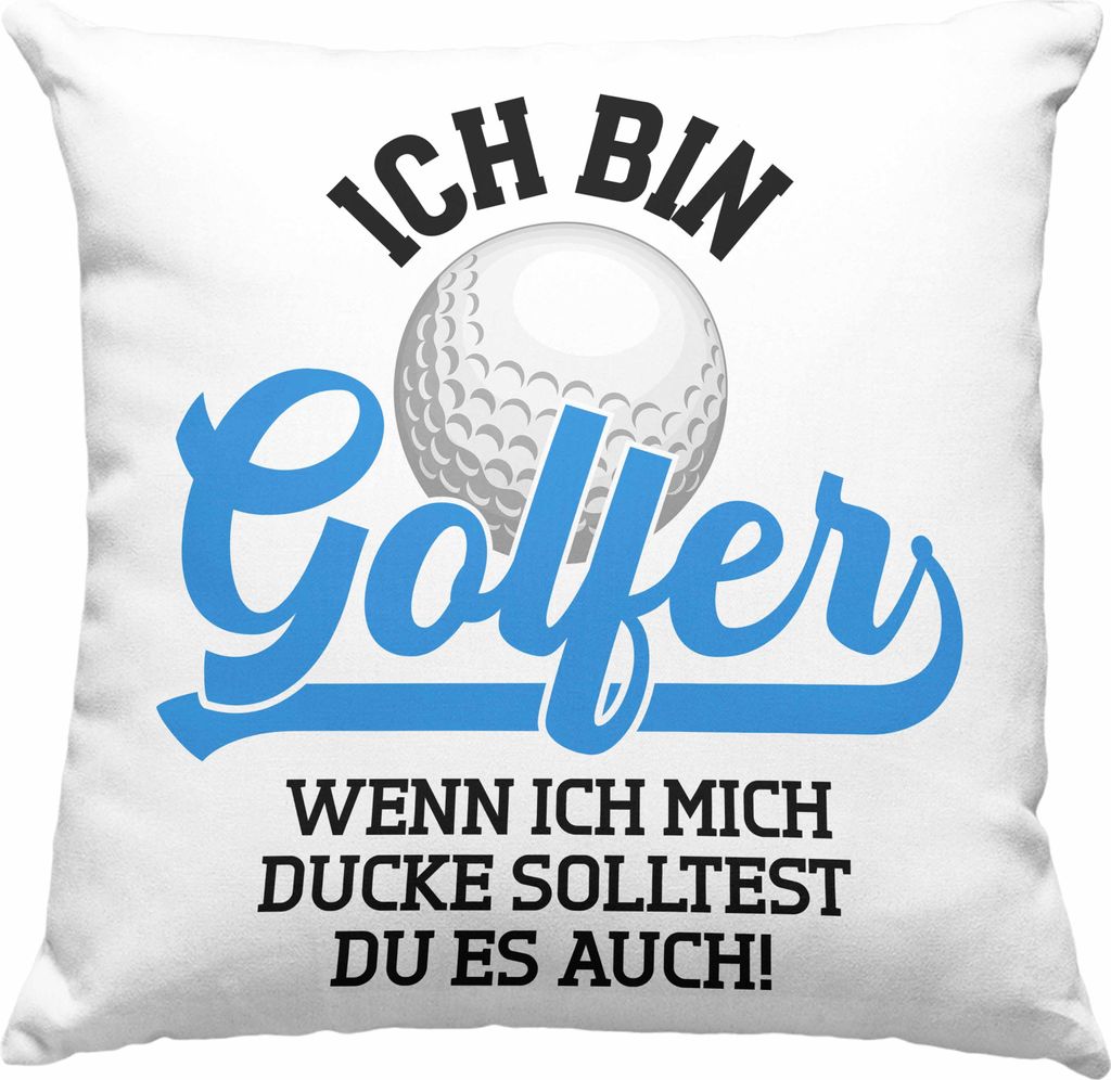 Trendation - Golf Geschenke Für Männer Frauen Kinder Lustig Deko-Kissen mit Füllung 40x40 mit Spruch Golfspieler Deko-Kissen mit Füllung 40x40n...