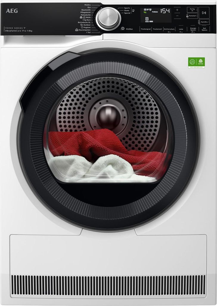 AEG 9000X Series TR9XW80880, Freistehend, Frontlader, Produktbild 