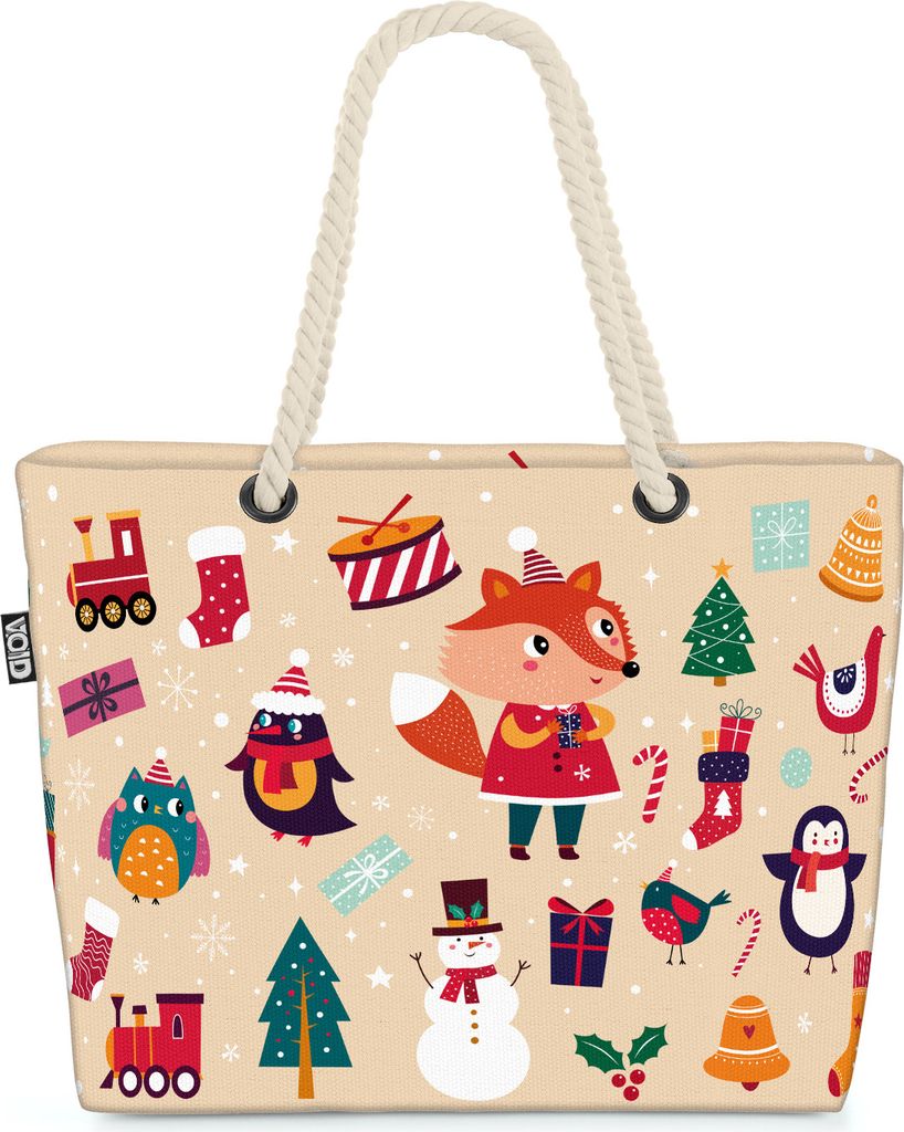 VOID Weihnachtsgeschenke 3 Strandtasche Shopper 58x38x16cm 23L XXL Einkaufstasche Tasche Reisetasche Beach Bag