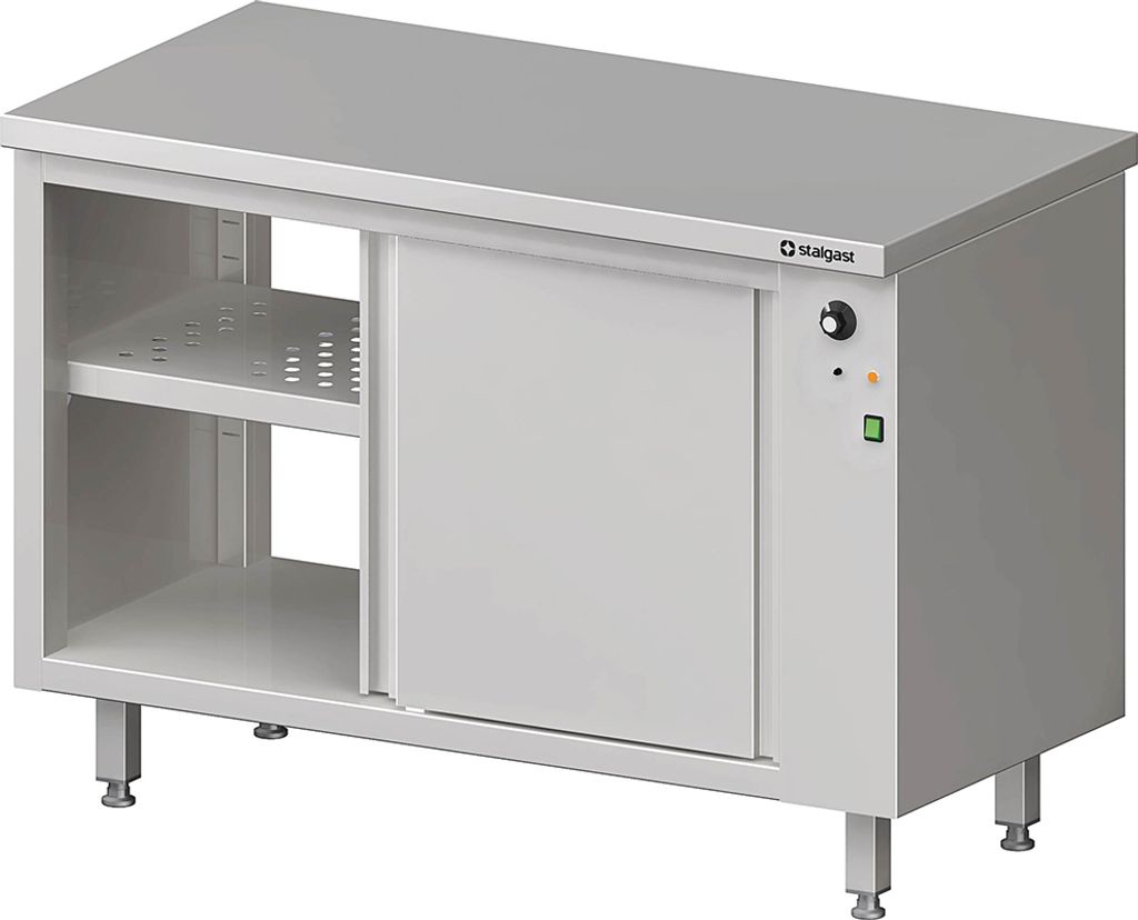 Edelstahl Durchreiche-Wärmeschrank mit Schiebetüren 1300x700x850 mm